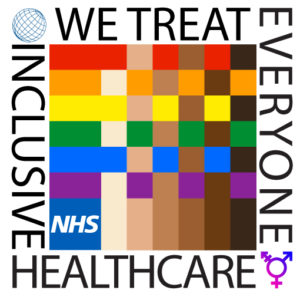 100% Sign proposal for the UK National Health Service that has the NHS logo in place of the US flag